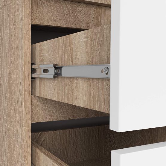 WARDROBE S90 2D 2SZ 2 MIRROR CLP PK SONOMA / WHITE