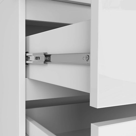 WARDROBE S90 2D 2SZ CLP PK WHITE GLOSS