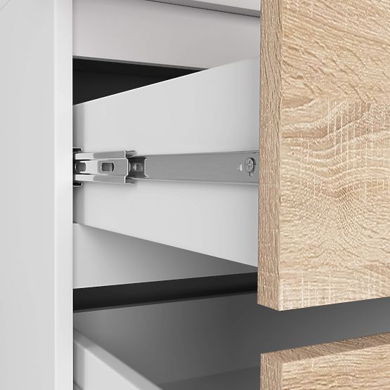 WARDROBE S90 2D 2SZ CLP PK WHITE / SONOMA