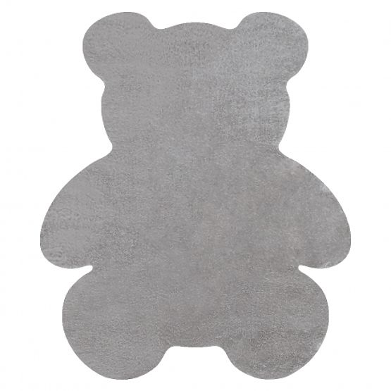 Washable SHAPE 3146 Teddy Bear Shaggy Rug - Gray Plush, Non-Slip