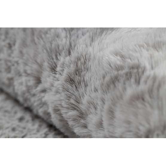 Washable SHAPE 3146 Teddy Bear Shaggy Rug - Gray Plush, Non-Slip