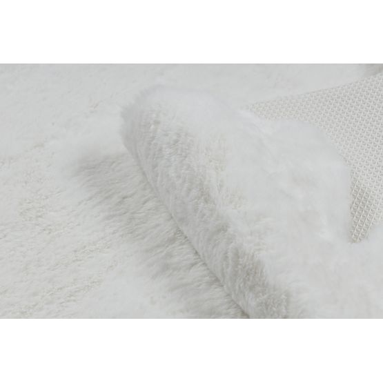 Washable SHAPE 3146 Teddy Bear Shaggy Rug - Ivory Plush, Non-slip