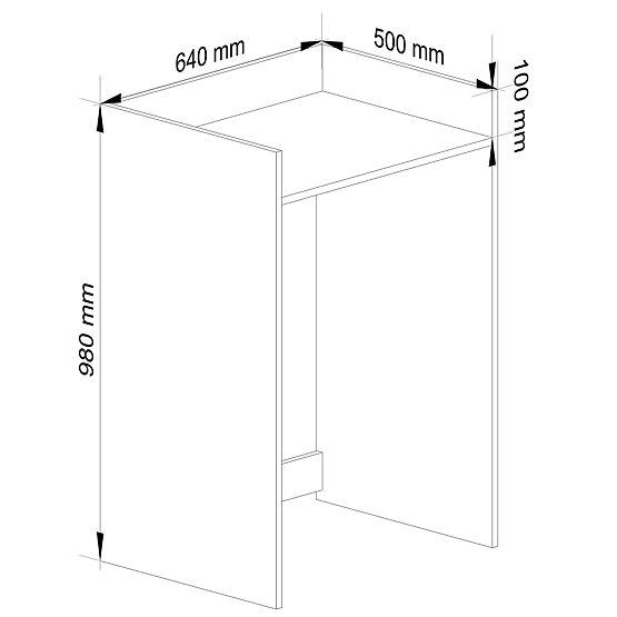 WASHING MACHINE CABINET FIN OAK SONOMA / WHITE