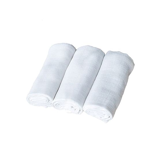 Bamboo diapers Matějovský white - 3 pcs