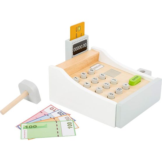 White Cash Register with Accessories