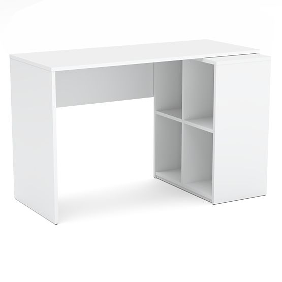 White Writing Desk with Shelf Simply