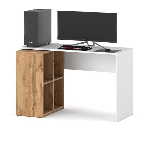 White Writing Desk with Shelf