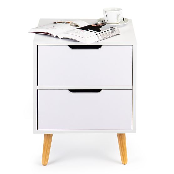White NORLA bedside table