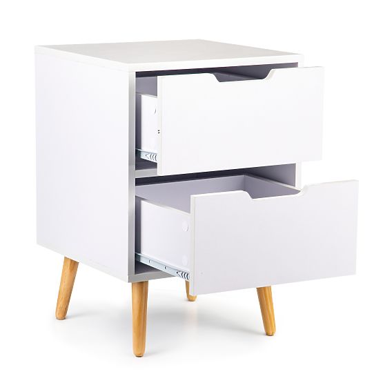White NORLA bedside table