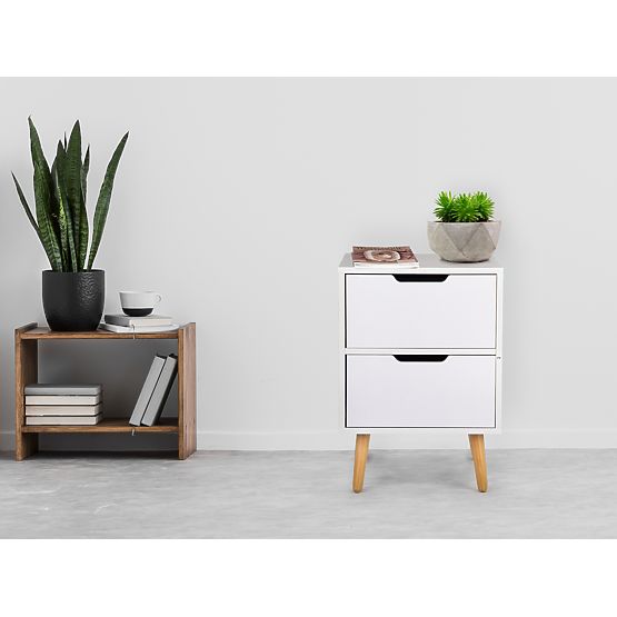 White NORLA bedside table