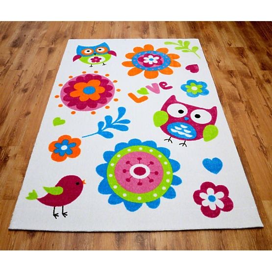 White Owls Children's Rug