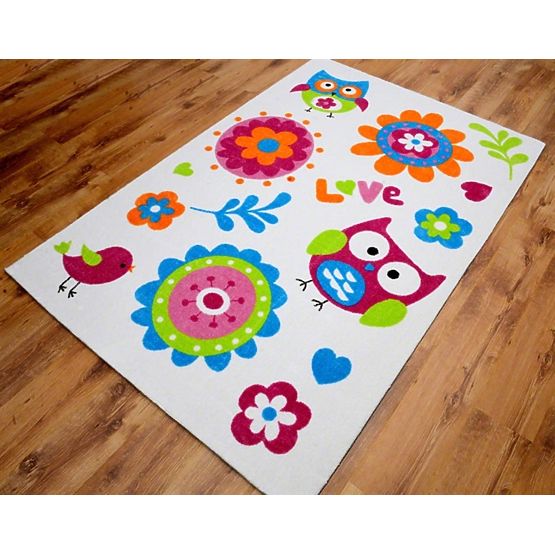 White Owls Children's Rug