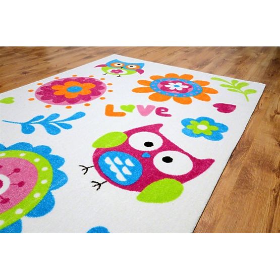 White Owls Children's Rug