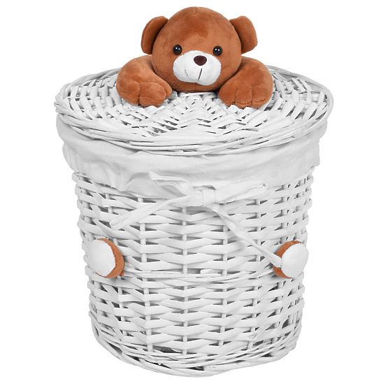 Wicker Basket Teddy Bear 15L