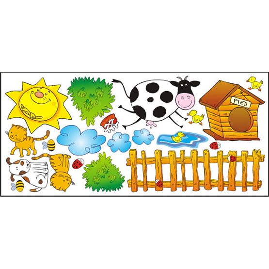 Window stickers - Farm pattern 1 - 0,3 m2