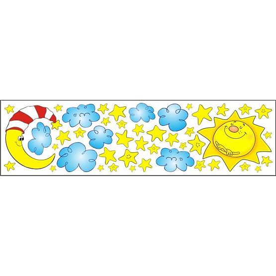Window stickers - sun month stars - 0,3 m2