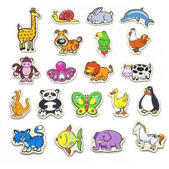 Wooden Animal Magnets