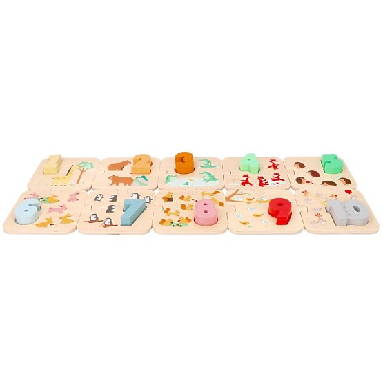 Wooden Animal Puzzle - Montessori Number Learning