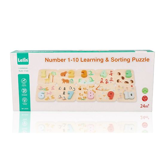 Wooden Animal Puzzle - Montessori Number Learning