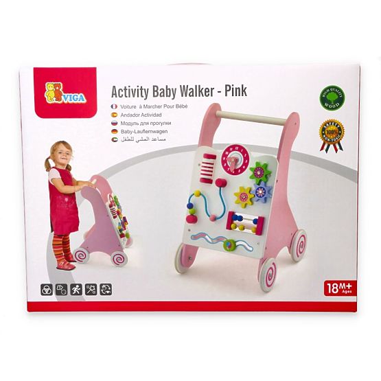 Pink wooden walker