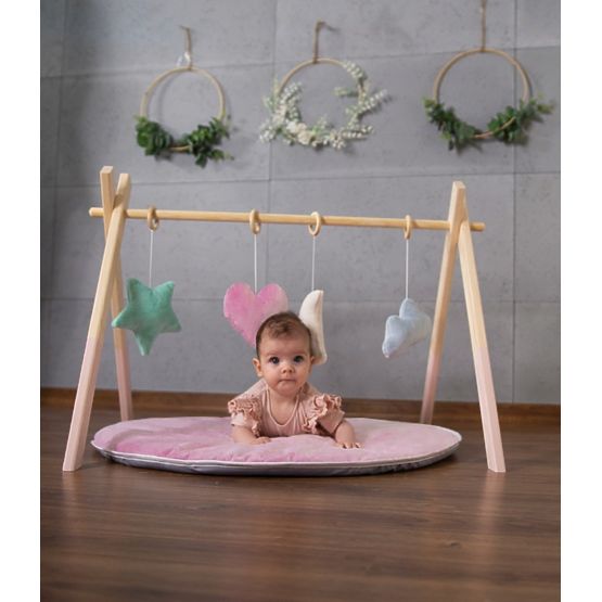 Wooden bar Skandi + game pad - ecru