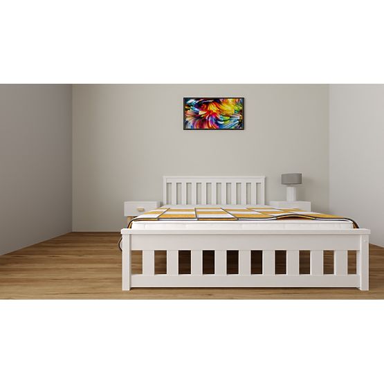 Wooden Bed Ada 200 x 120 cm - White