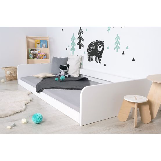 Montessori Wooden Bed Sia - White