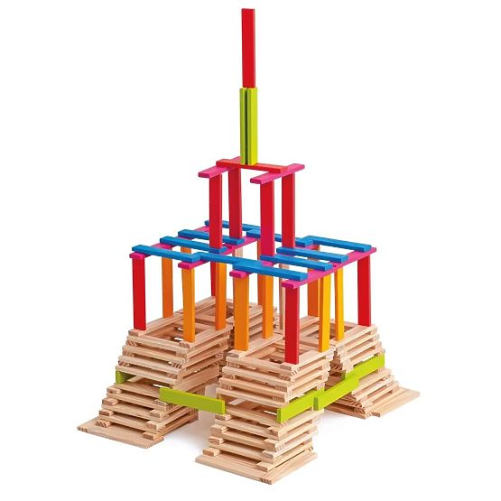 Wooden Blocks Planks 200 Pieces