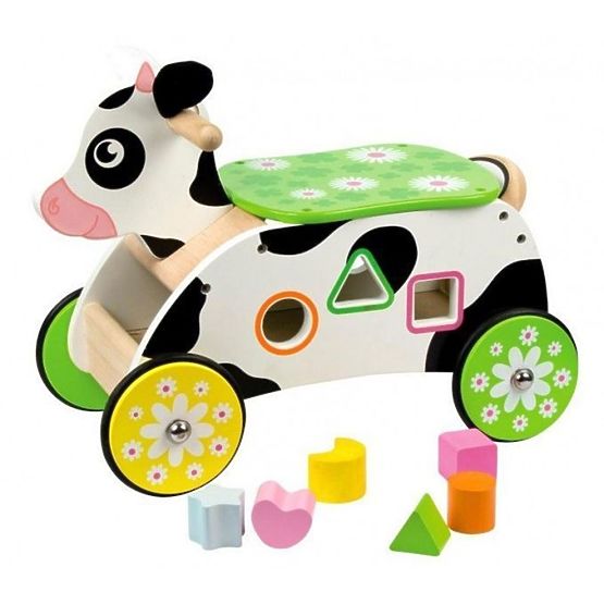 Wooden bouncer Cow