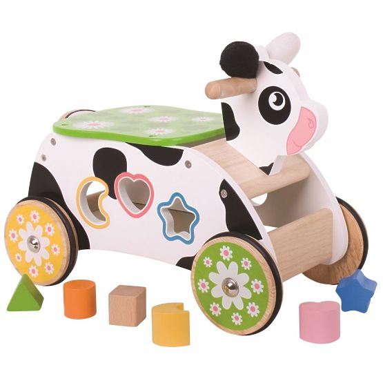 Wooden bouncer Cow