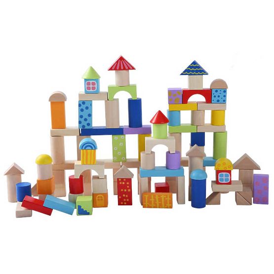 Wooden building blocks 50 pc