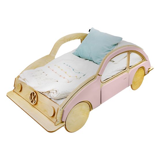 Wooden Car Bed VW BEETLE 160x80 cm - Pink