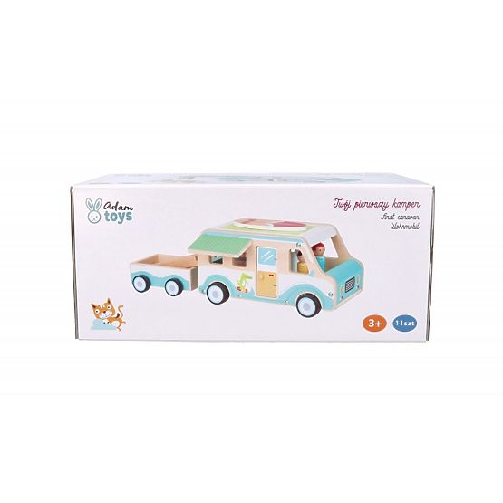 Wooden Caravan with Trailer and Accessories