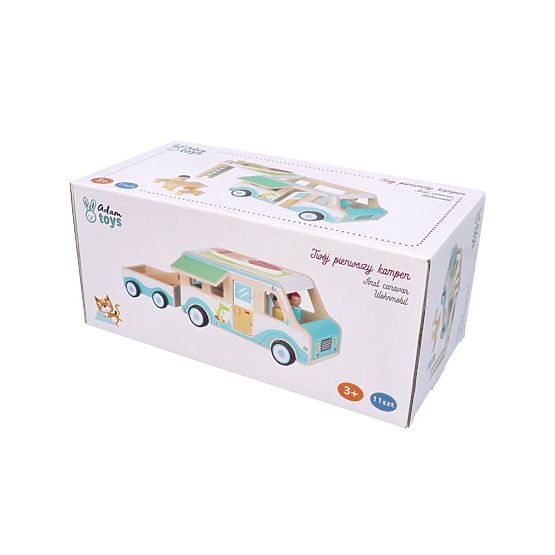 Wooden Caravan with Trailer and Accessories