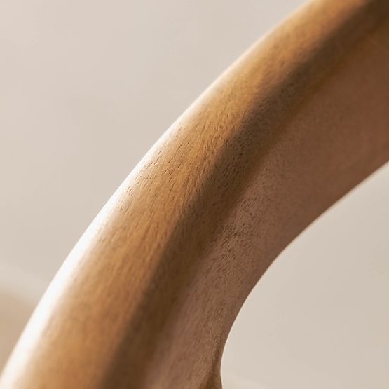 Wooden Chair Ludvika, Rounded, Natural/Cream