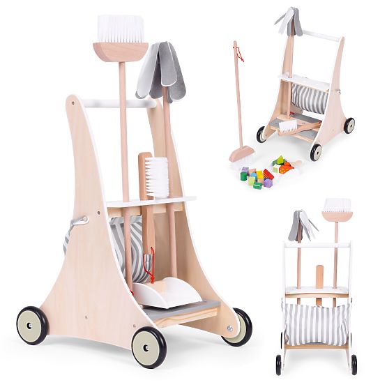 Wooden Cleaning Set Trolley ECOTOYS