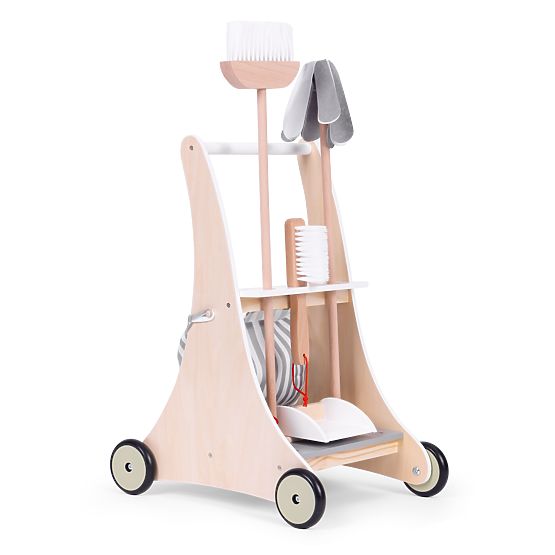Wooden Cleaning Set Trolley ECOTOYS