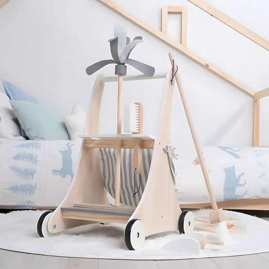 Wooden Cleaning Set Trolley ECOTOYS