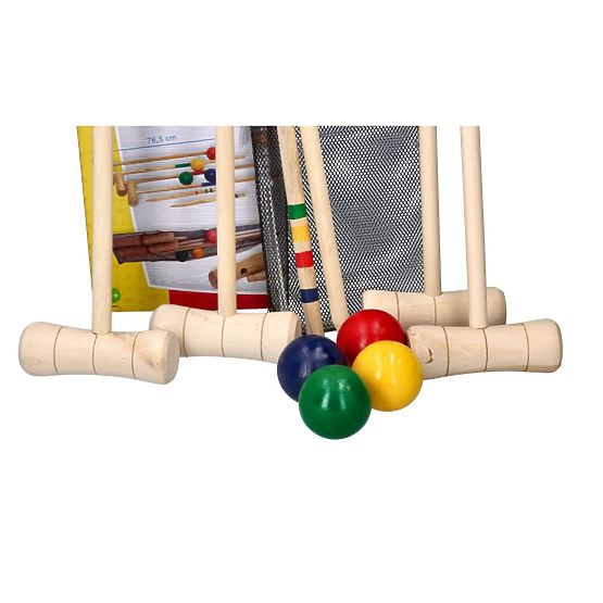 Wooden Croquet Game 24 Pieces - For Children and Adults