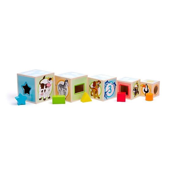 Wooden Cups - Stacking Tower with Sorter