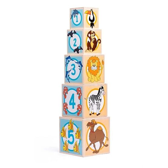 Wooden Cups - Stacking Tower with Sorter