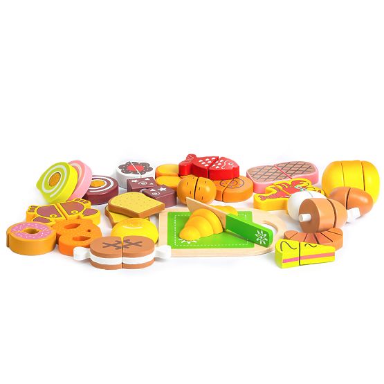 Wooden Cutting Food 23 Pieces ECOTOYS