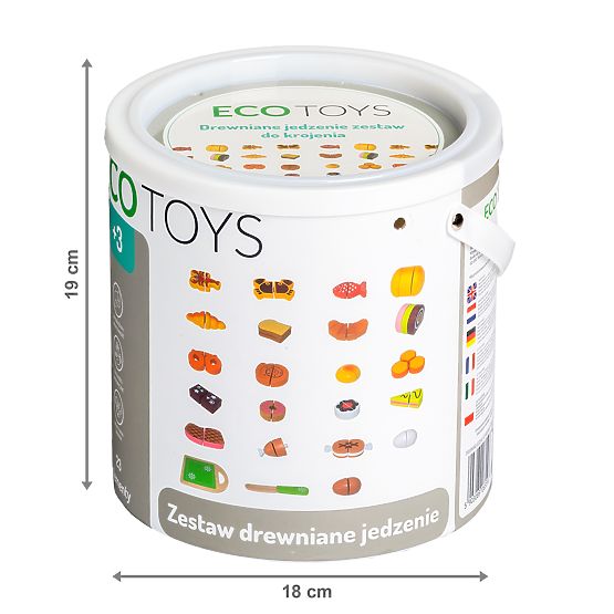 Wooden Cutting Food 23 Pieces ECOTOYS