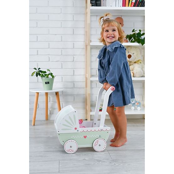Wooden Doll Stroller