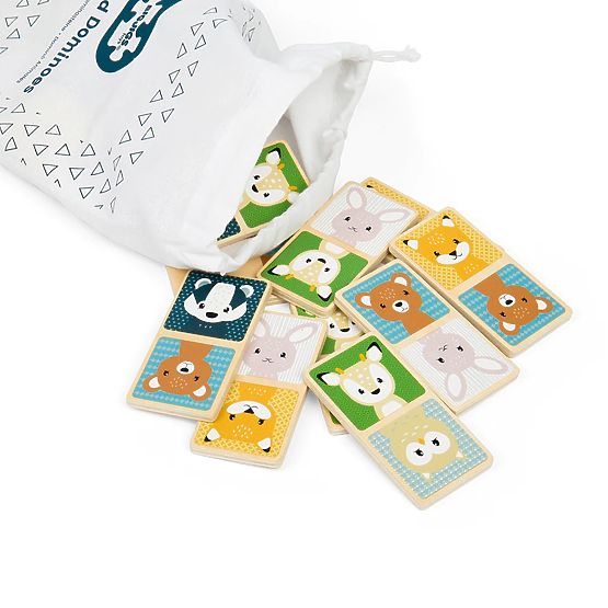 Wooden Domino Bigjigs Toys - Forest Animals