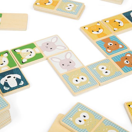 Wooden Domino Bigjigs Toys - Forest Animals