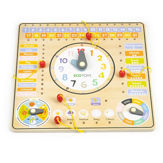 Wooden educational board - calendar