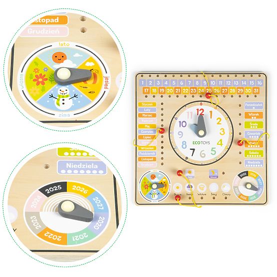 Wooden educational board - calendar