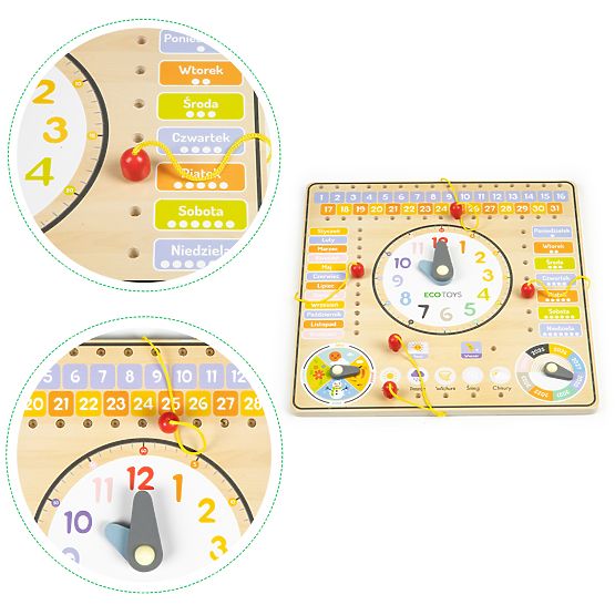 Wooden educational board - calendar