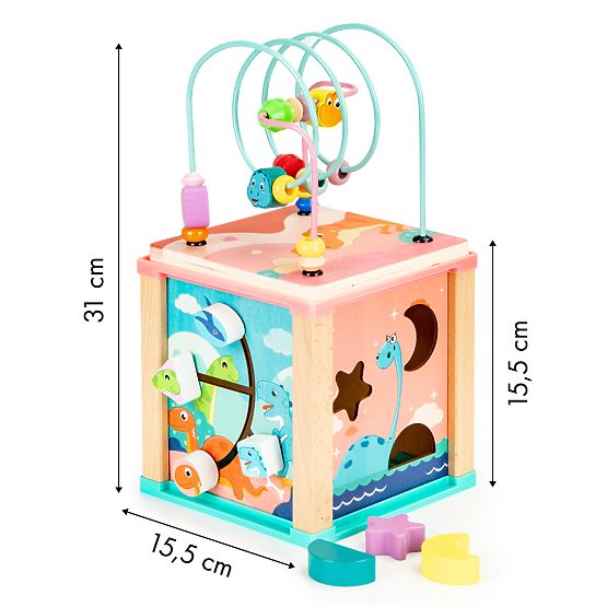Wooden Educational Cube, Mula Sorter ECOTOYS